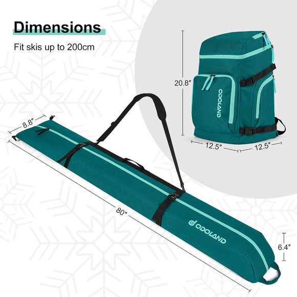 Padded Ski Bags - Ski Bag + Boot Bag Combo - Picture 3 of 7